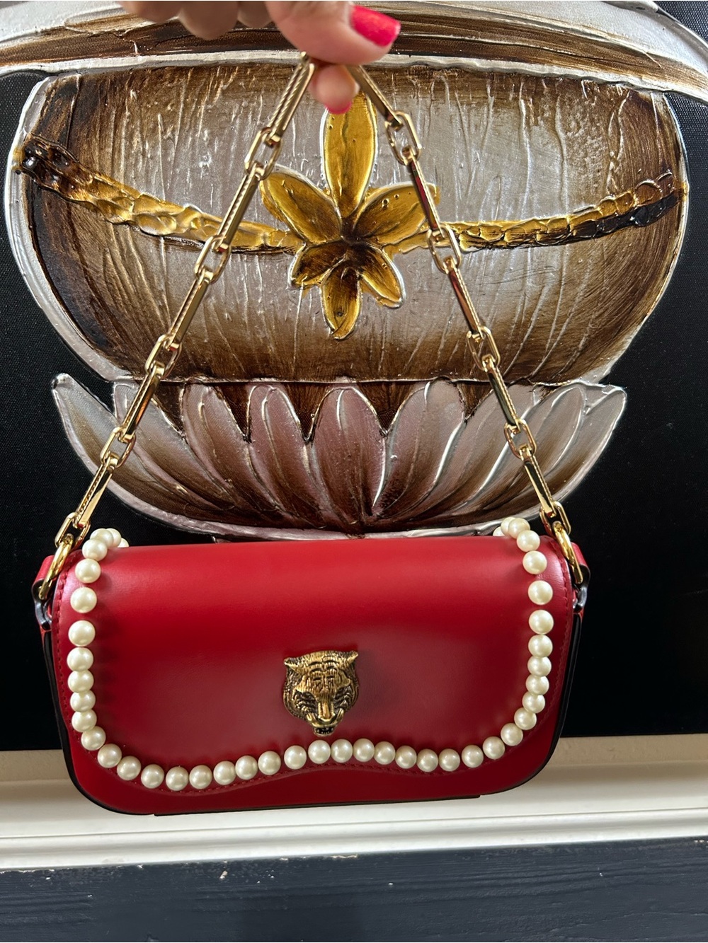 Gucci Broadway Tiger Head Shoulder Bag - Picture 4 of 10